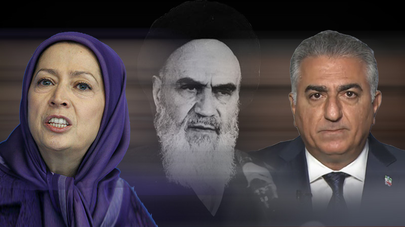 چقدر شبیه است حرفهای خمینی با رضا پهلوی و مریم رجوی - Restart-Khomeini-Reza Pahlavi-Mujaheddin