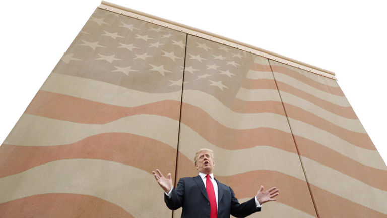 پرزیدنت دونالد ترامپ، رئیس جمهور آمریکا - کشیدن دیوار در مرز جنوبی