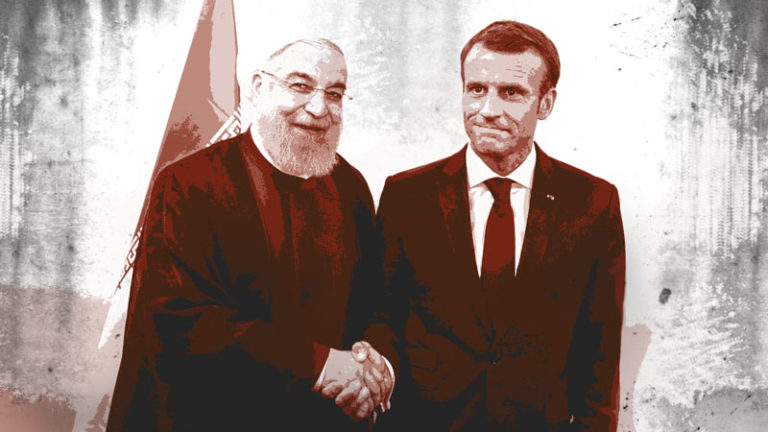 امانوئل مکرون، رئیس جمهور فرانسه و حسن روحانی، رئیس جمهور ایران