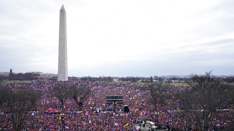 راهپیمایی میهن پرستان برای رئیس جمهور دونالد ترامپ در واشنگتن دی سی آمریکا