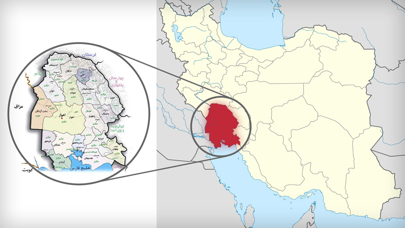 نقشه خوزستان ایران