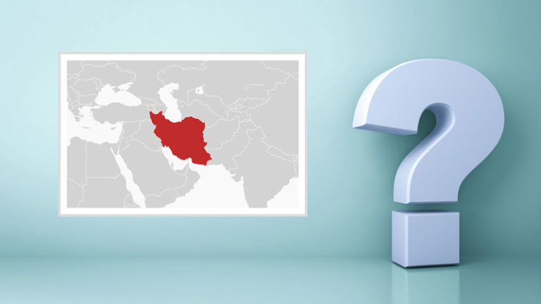 نقشه ایران - علامت سوال