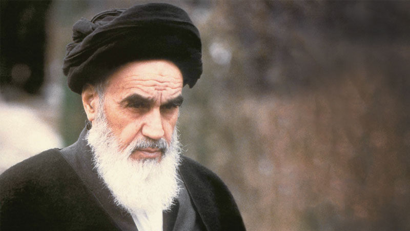 روح الله خمینی رهبر جمهوری اسلامی ایران
