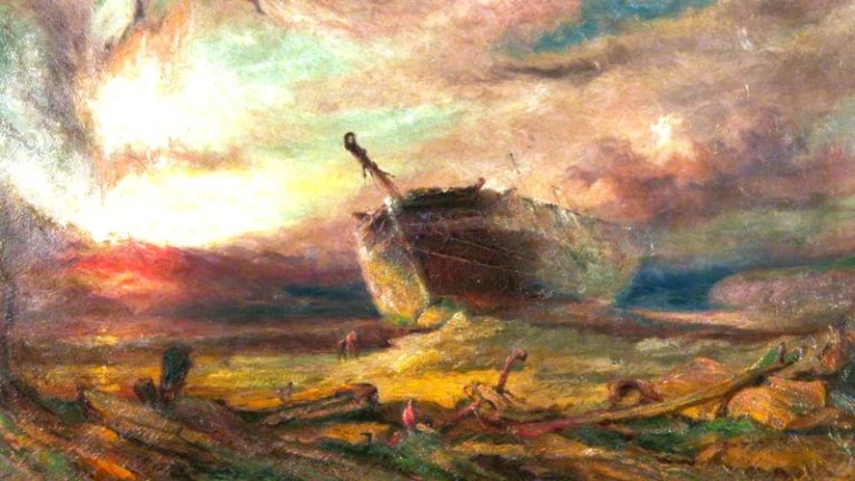 کشتی نوح روز سیزدهم فروردین پس از سونامی بزرگ با عدهٔ قلیلی انسان و حیوان به خشکی رسید