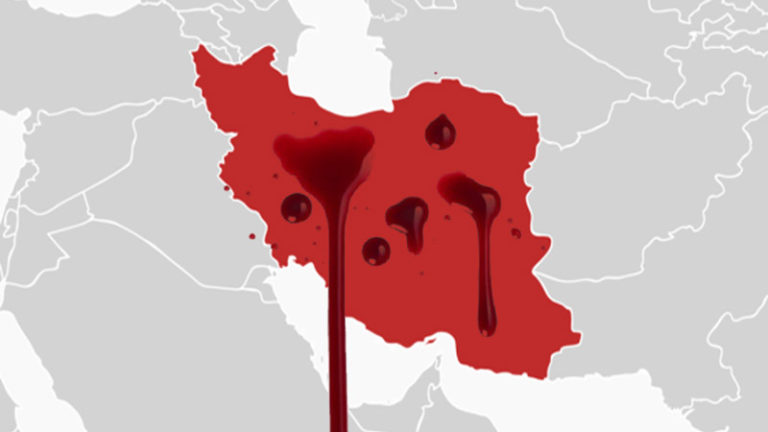 نقشه ایران و خون
