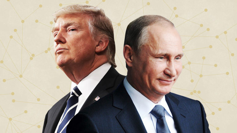 ولادیمیر پوتین رئیس جمهور روسیه و دونالد ترامپ رئیس جمهور آمریکا