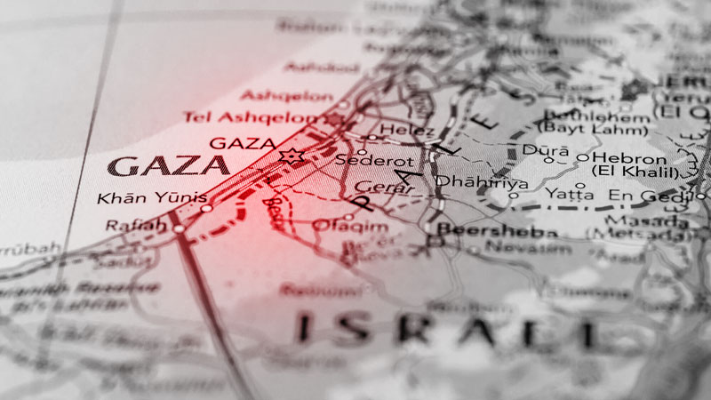 نقشه جنگ غزه فلسطین و اورشلیم اسرائیل