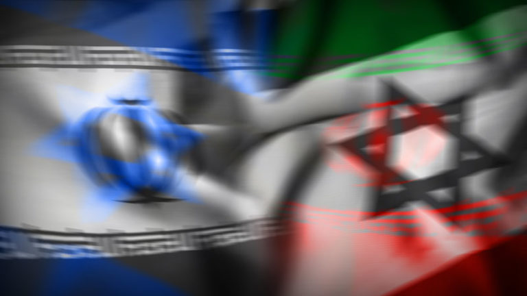 پرچم جمهوری اسلامی ایران - پرچم اسرائیل
