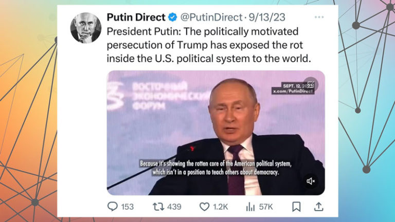 پیام پرزیدنت پوتین درباره آزار و شکنجه با انگیزه سیاسی علیه پرزیدنت ترامپ