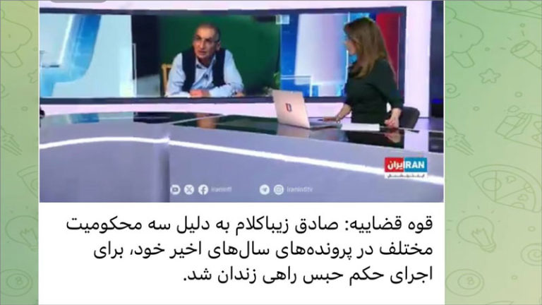 ایران اینترنشنال - صادق زیباکلام دستگیر شد - می 2024