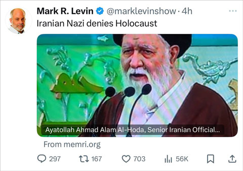 مارک لوین : علم الهدی نازی ایرانی است