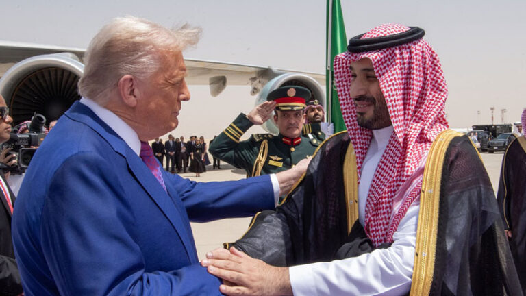 شاهزاده محمد بن سلمان و رئیس جمهور آمریکا دونالد ترامپ در عربستان سعودی - مه 2025