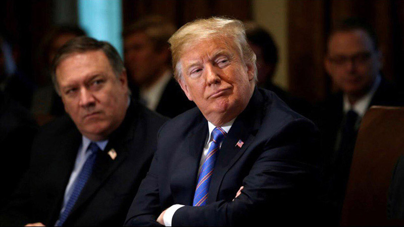 Donald Trump president of the United States of America and Mike Pompeo United States Secretary of State