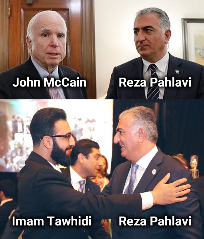 Reza Pahlavi - John McCain - Imam Mohammad Tawhidi