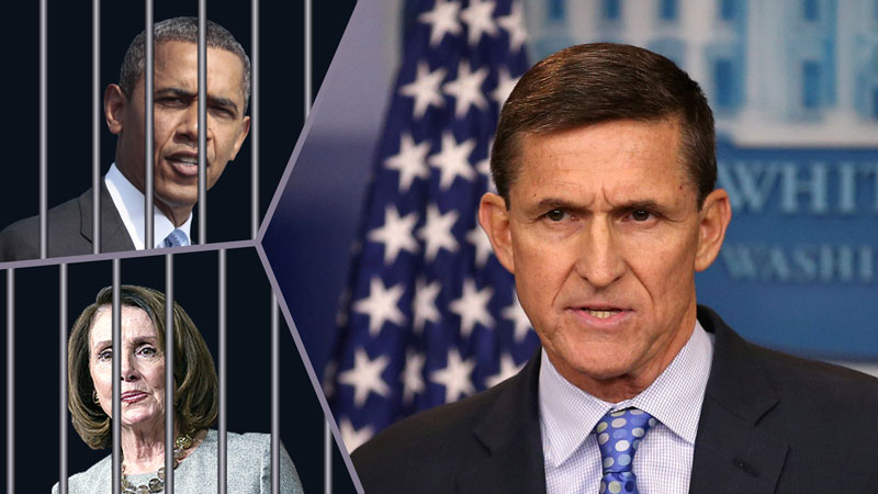 Can Michael Flynn's return to President Trump's cabinet lead to the arrest of Barack Obama and Nancy Pelosi?