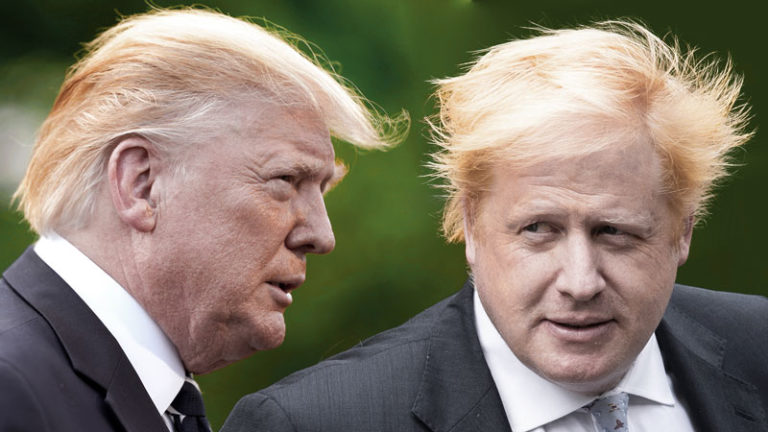 Donald Trump President of the United States and Boris Johnson British Prime Minister