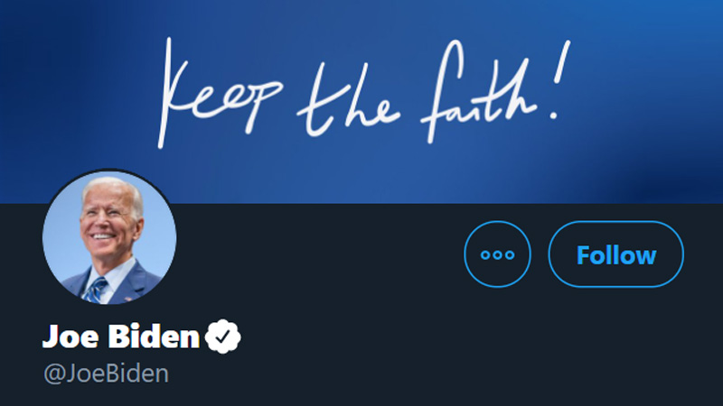 Joe Biden Twitter account